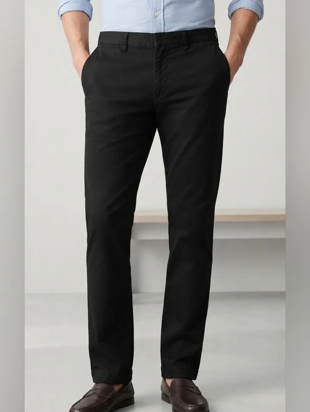 J. Crew Men's Black Straight Fit Chino Pants Size 38x32 EUC